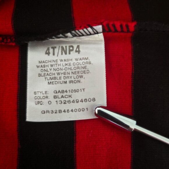 Garanimals T-Shirts Lot of 2 Long Sleeve Size 4T Striped Blue Red - Picture 5 of 7